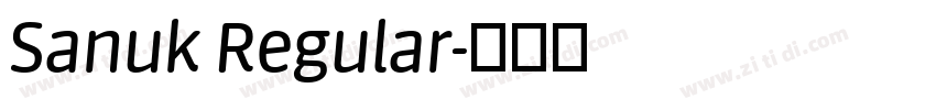 Sanuk Regular字体转换